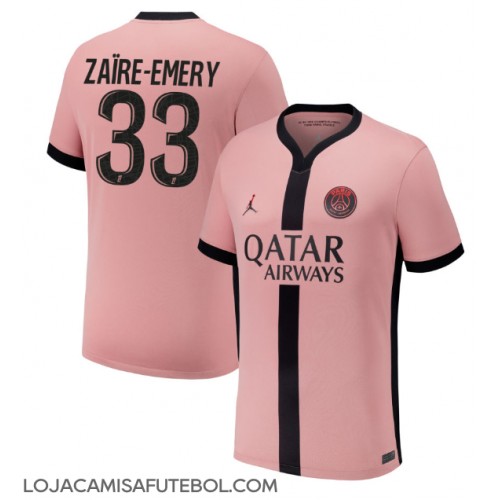 Camisa de Futebol Paris Saint-Germain Warren Zaire-Emery #33 Equipamento Alternativo 2024-25 Manga Curta